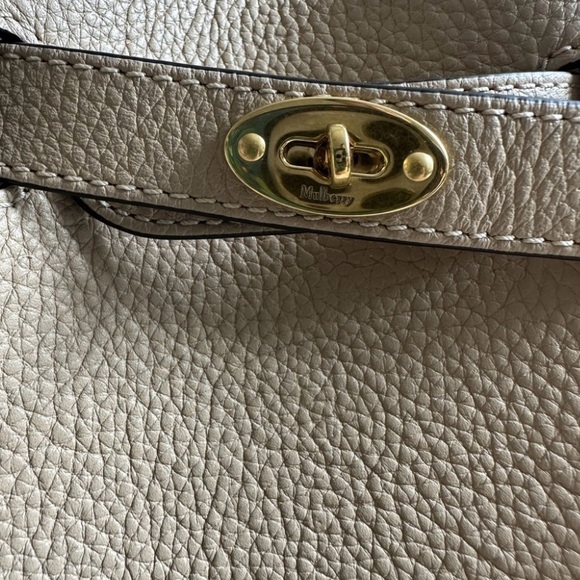 Mulberry Gray Pebbled Grain Leather Small Abbey Bucket Shoulder Bag - Picture 13 of 16